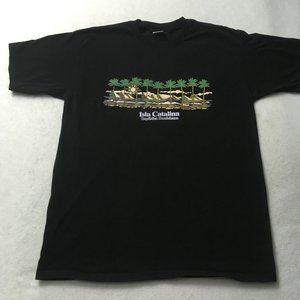 vintage 90s palms water Isla catalina dominican republic T-Shirt XL aremar i